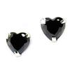 [M1754] - Black 'Love' Silver Earrings (5 Mm)
