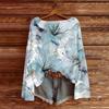 Women's Lightweight Sweater Casual Long Sleeve Knitted Vintage Floral Print Pullover