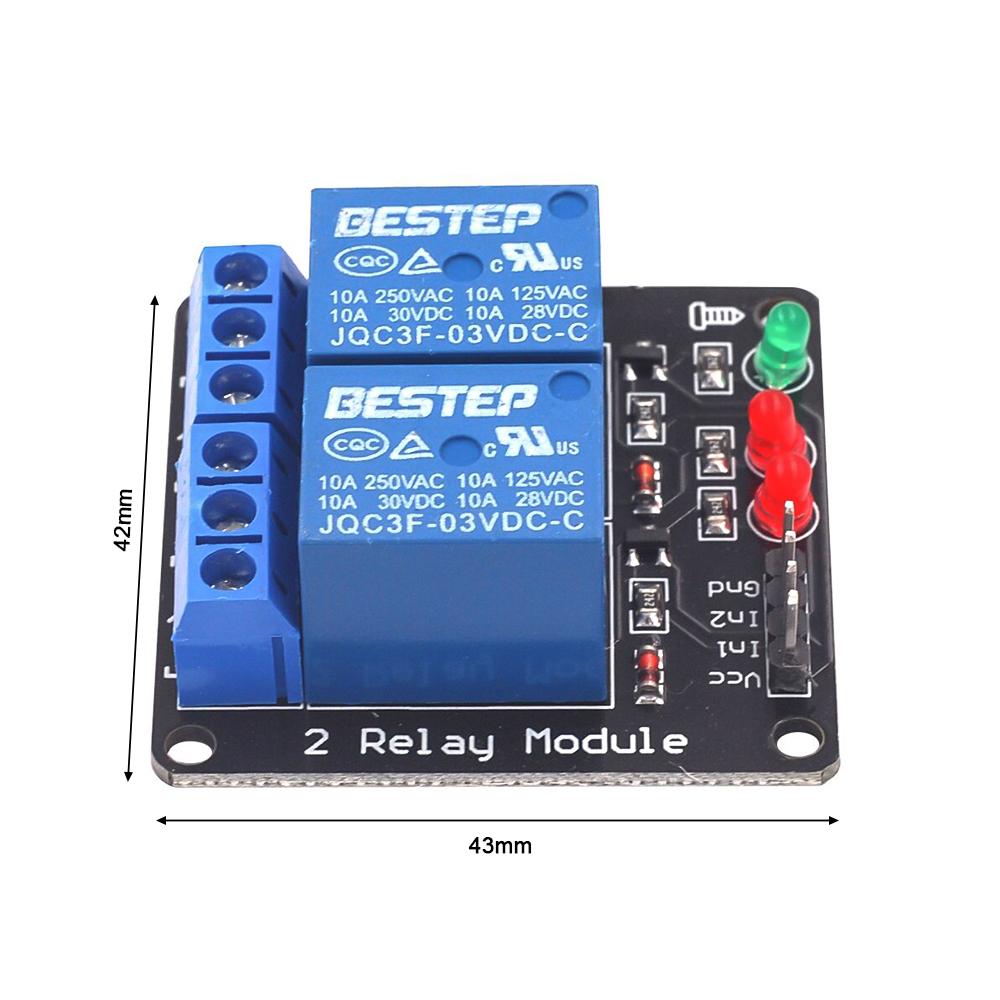 3V 1/2/4 Channel Relay Module Low Level Triggered Luminous Relay Output Relay Module Adopts 8550 Transistor Driving Ability