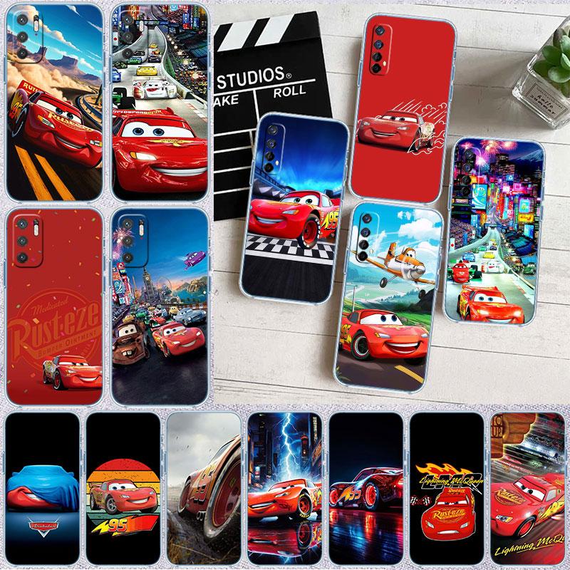 Прозрачный чехол для телефона Cars Молния МакКуин для Samsung Galaxy A04 A04S A14 A23 A34 A54 M23 M33 M52 M53