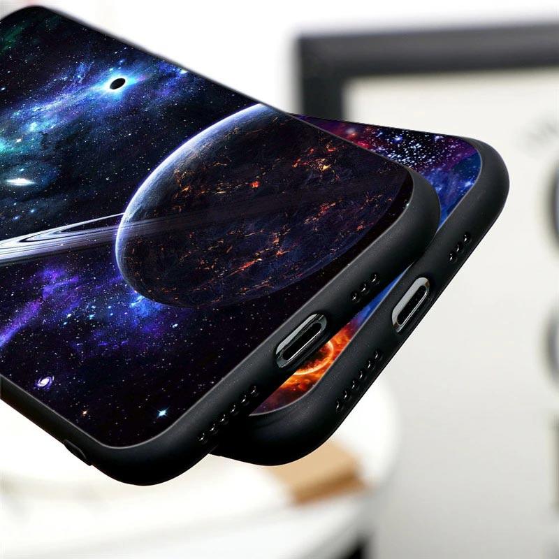 Чехол Apple «Ночное небо» для iPhone 11 12 13 Pro Max mini XS X XR 7 8 6 6S plus SE 2020, силиконовые чехлы с изображением космической планеты, Луны, звезд