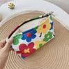 Durable Floral Large-Capacity Women's Cosmetic Bag with Zipper
