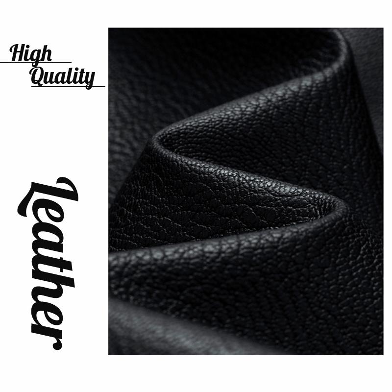 Men's Brand Leather Jacket Slim Motorcycle Jacket Wear-resistant PU Leather Jacket Fashion Trend Motorcycle Zip Jacket Casual Street Windbreaker