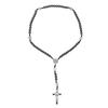 Rosary Necklace Obsidian Crucifix Pendant Catholic Beads Rosary Necklace for Praying Gifts