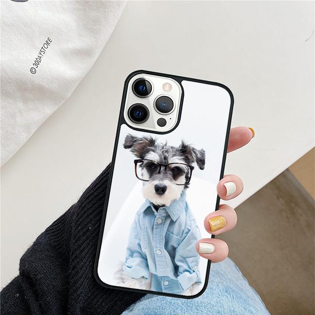 Миниатюрный шнауцер щенок собака чехлы для мобильного телефона Cover Для iPhone 17 Air 16 15 14 12 13 11 Pro MAX apple Plus SE2020 Coque