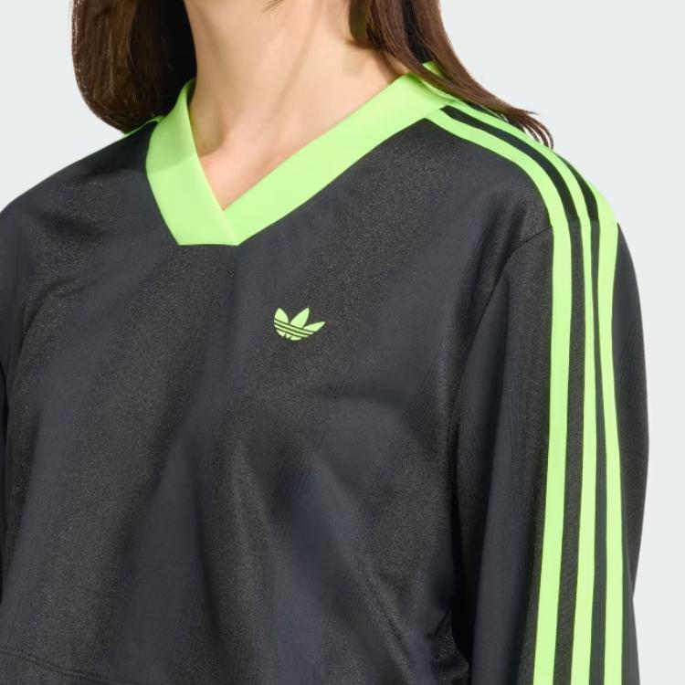 adidas Женский укороченный топ с длинным рукавом Adicolor Soccer Jacquard JV9737