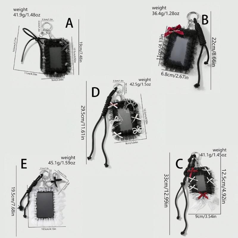 Элегантный Держатель для Бейджа Готский Бант Брелок Бусины Кружево Шарм для Карты Аксессуар Альтернативная Мода Брелок