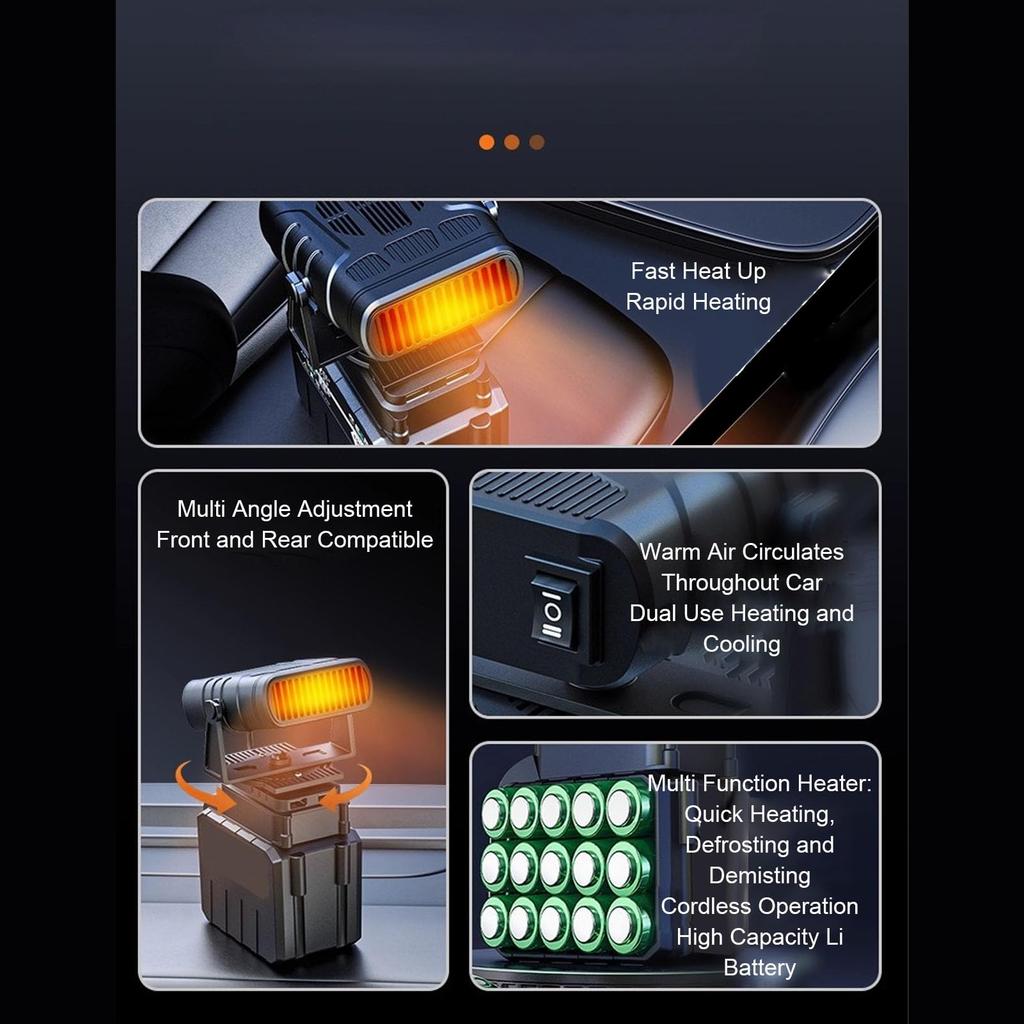 Портативный обогреватель Yanmis, 170 Вт, Автомобильный обогреватель-отладчик, Беспроводной вентилятор с подогревом,