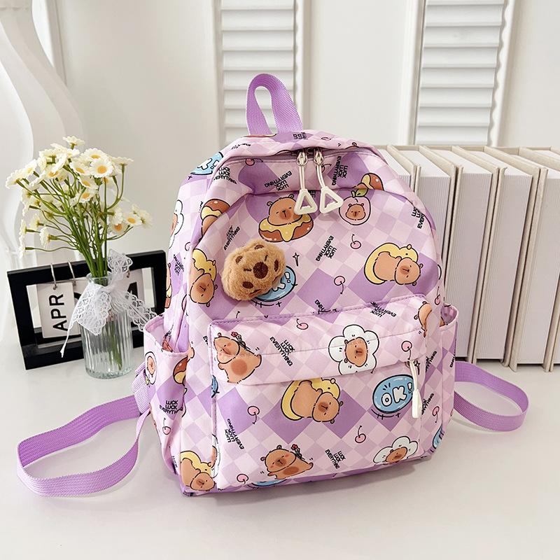 Рюкзак для начальной школы новый 2025 большой вместимости мультяшная милая кукла детский школьный рюкзак прилив