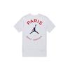 Футболка с принтом логотипа Air Jordan x PSG, с круглым вырезом, 'Белый' DB6515-100