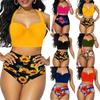 Women Summer Floral Print Bikini Set Hight Waisted Swimsuit Swimwear Beachwear