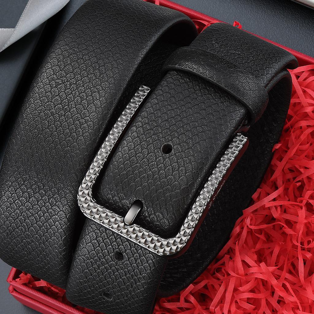 Jinlilai Men's Belt Trendy Versatile Men's Belt Needle Buckle Men's Pants Belt