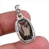 Natural Smoky Quartz Gemstone Handmade 925 Solid Silver Gift Pendant 1.25" s0G06