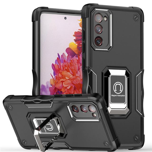 Чехол для Samsung Galaxy S20 Fe S21 Plus, магнитный автомобильный держатель с кольцом, противоударные чехлы для телефонов Galaxy S21 Ultra, задняя крышка