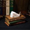 New Vintage Book-shaped Wooden Paper Towel Box Cover Napkin Rack Box Tissue Box