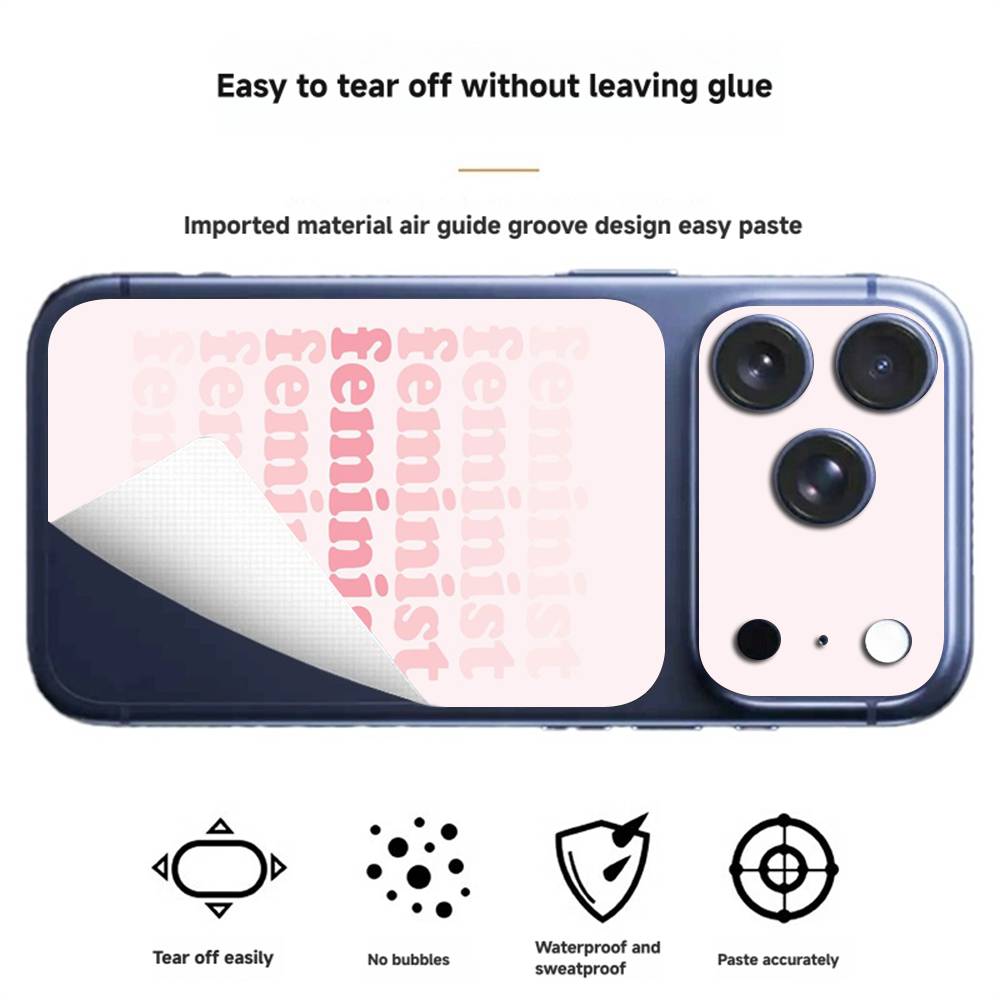 Феминистская Феминизм Эстетика Девушка Наклейка-Обертка для iPhone17 pro/17pro max Наклейка на Телефон Skin Защитная Пленка на Заднюю Панель Полное Покрытие