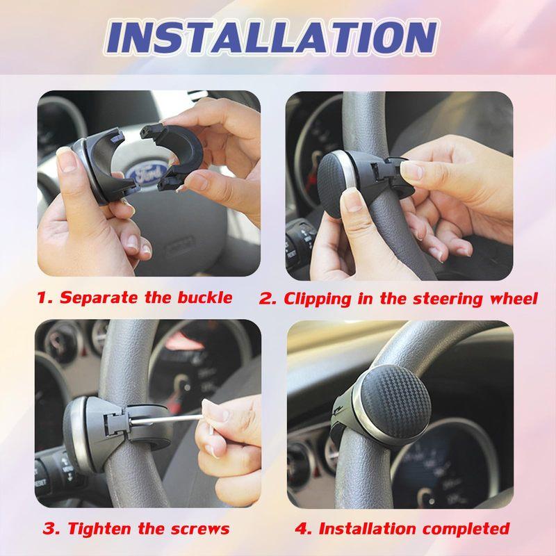 Universal Car Steering Wheel Spinner Knob, 360° Rotation Labor-Saving Driving Aid