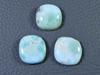14X14MM натуральный голубой ларимар круглый кабошон драгоценный камень россыпью 3 шт. лот 31 карат. RQ-1740