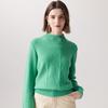 Paluo Women's Thickened 100% Cashmere High-Neck Jacquard Sweater