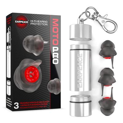 Беруши EarPeace PRO для мотоциклов, 6 штук в 2 размерах. Шумоподавление для мотоспорта, например, снижение уровня шума за счет средств защиты органов слуха.