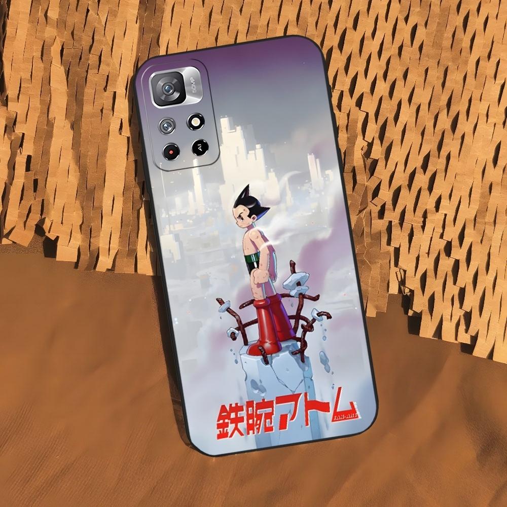 Японский Аним Астро Бой AstroBoy Чехол для телефона для Xiaomi 15 14 13 12 Mi 11 ultra Pro Lite Черный Мягкий Силиконовый Чехол