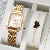 Xiaomi 2/3/4/5PCS Fashion Women Quartz Watches Ladies Rectangle Roma Dial Wristwatch Jewelry Set Reloj Mujer(Without Box)