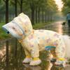 Petcircle Маленькая собака Кошка Дождевик Ветрозащитный Водонепроницаемый Желтый Синий Узор Медведь
