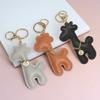 1pc Keyring Cartoon Hanging Decor Fashion Keychain Cute Bag Pendant Leather Couple Accessories