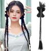 1pcs Synthetic Long Straight Braided Ponytail Extension Butterfly Claw In Two Little Braided Ponytail Hair Accessories For Women