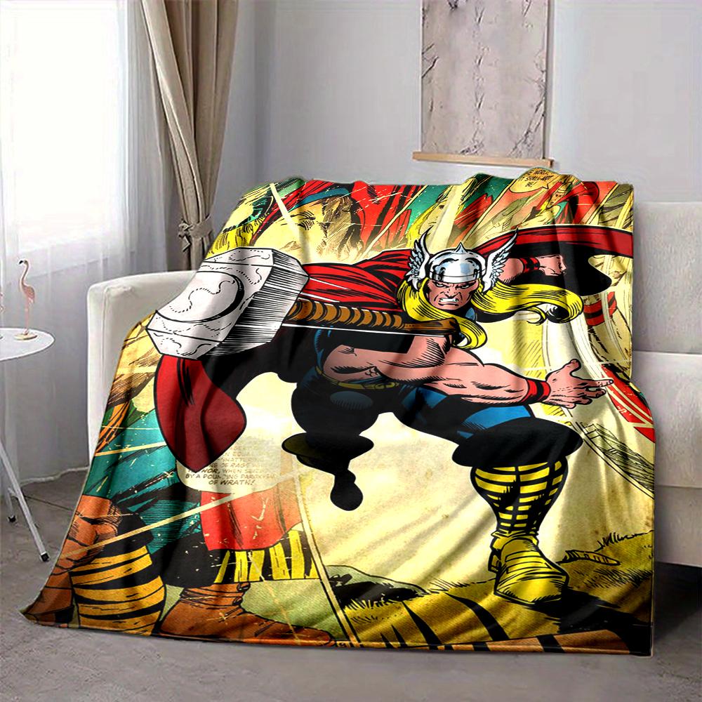 1Pc Thor'S Mighty Hammer Blanket Soft And Comfortable Casual Warm Camping Travel Christmas Halloween Xmas Gift M928672