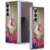 Милый чехол с принтом сердечек для Samsung Z Fold 8 Ultra 7 6 5, роскошная кожаная накладка с покрытием, жесткая защитная крышка для телефона Galaxy Z Fold8 Fold7 Fold6