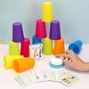 Стаканчики для stacking-игры Башня для stacking-игры Против Настольная игра с карточками Звонок Цвет Познание Логика Тренировка мозга Игрушка для детей