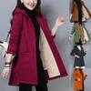 Womens Lapel Cashmere Wool Blend Trench Long Coat Hooded Outwear Oversize Jacket