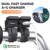 PD QC3.0 Мотоциклетное зарядное устройство с двумя USB-портами 12 В/24 В, водонепроницаемая розетка на руль, адаптер для быстрой зарядки сотовой связи, аксессуары для мотоциклов