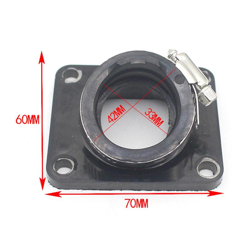 Motorcycle Carburetor Interface Intake Manifold Adapter Boots for Yamaha DT100 MX100 RT100 560-13565-00-00 560-13565-00 56013565