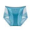 Женские летние тонкие шелковые трусы со средней посадкой, однотонные кружевные лоскутные полупрозрачные нижнее белье, мягкие гладкие трусики