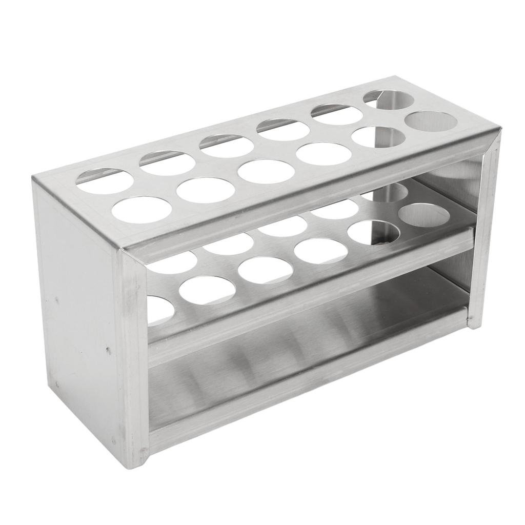 Металлический штатив для пробирок, 12 отверстий, 0,75 дюйма, прочный, 3 яруса, держатель для центрифужных пробирок из нержавеющей стали