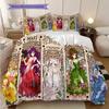 Moonlit Fantasy Journey Three-piece set (1 * duvet cover + 2 * pillowcase, without core) 2D Flat Bedding set Christmas birthday gift
