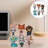 Cute Cartoon PVC Action Figures Set - 6 Unique Character Collectibles With Exquisite Ideal For Display & Collection