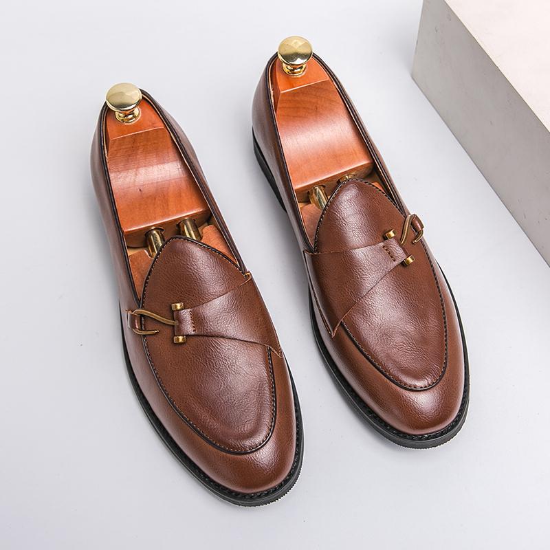 Fashion Spring New Trend Men's Formal Leather Loafers British Party Men Shoes Handmade Male Driving Shoes Comfy Moccasins Casual Flats