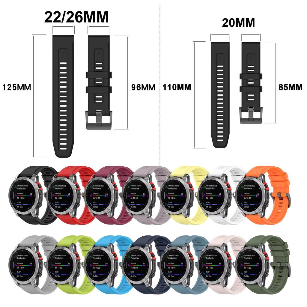 Силиконовый ремешок для часов Garmin Fenix 7/7s/7X Pro с быстросъемным креплением, стиль как у официального для моделей Fenix 5/6/935