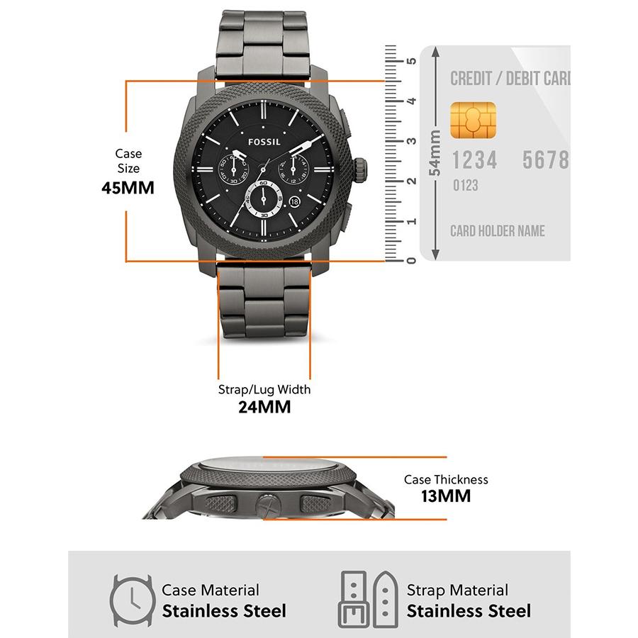 Fossil FS4662 Fossil Machine Мужские часы из нержавеющей стали