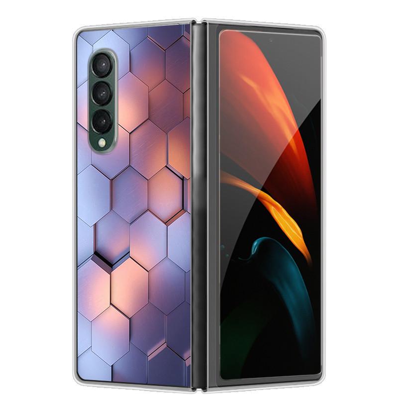 Чехол для Samsung Z Fold 5 Милый Модный Жесткий Прозрачный Чехол для Телефона для Samsung Galaxy Z Fold5 5G ZFold 4 6 5G Защитный Чехол ZFold6