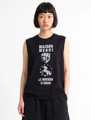 LA MAISON STUDIO Maison Символ Укороченный Безрукавка Черный (Fcg2Ts824M)