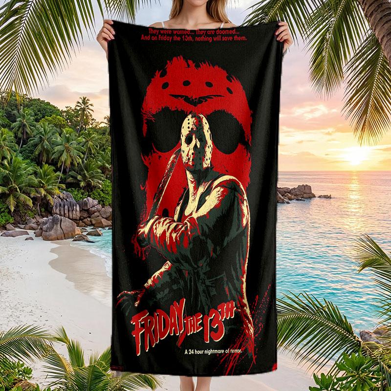 Large Beach Towel Quick Dry Absorbent Towel For Beach IndoorFriday the 13th Jason Voorhees