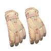 Cute Pink Bear Ski Gloves for Women Winter Touch Screen Plus Velvet Waterproof Warm Windproof Cycling Outdoor