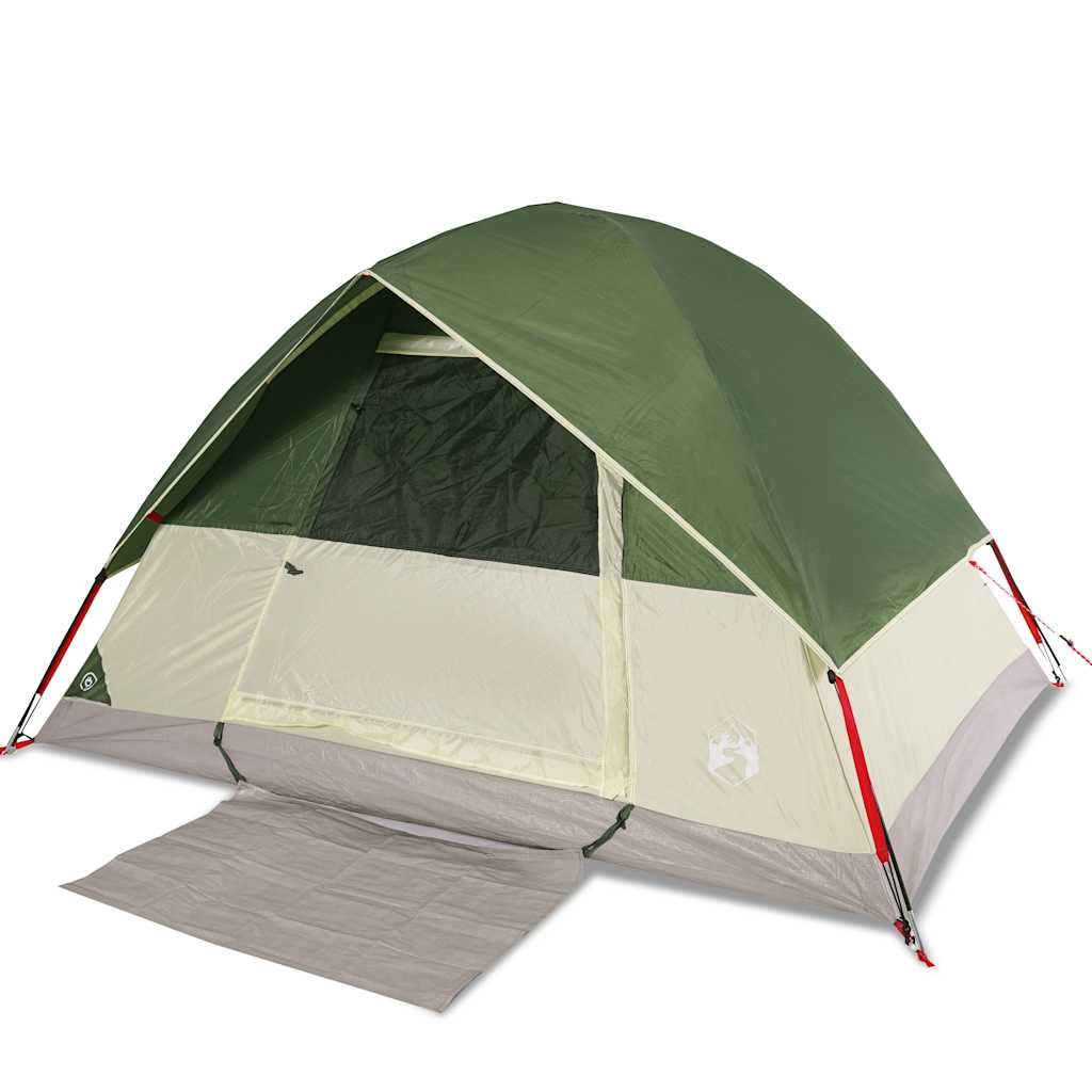Dome Camping Tent for 2 Persons Green Waterproof