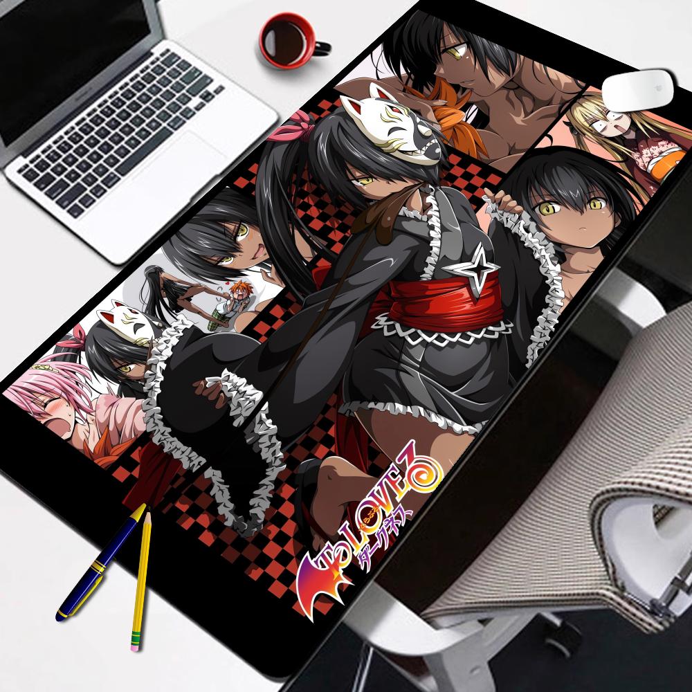 Резиновая подставка под мышь To LoveRu HD Печать Клавиатура Настольные коврики Kawai Милая девушка Нескользящий коврик для стола XXLxсм Студенческий коврик для письма