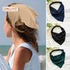Women Head Scarf Vintage Triangle Anti-slip Solid Color Elastic Band Hair Decoration Bandanas Adjustable Pastoral Style Headband Hair Accessories