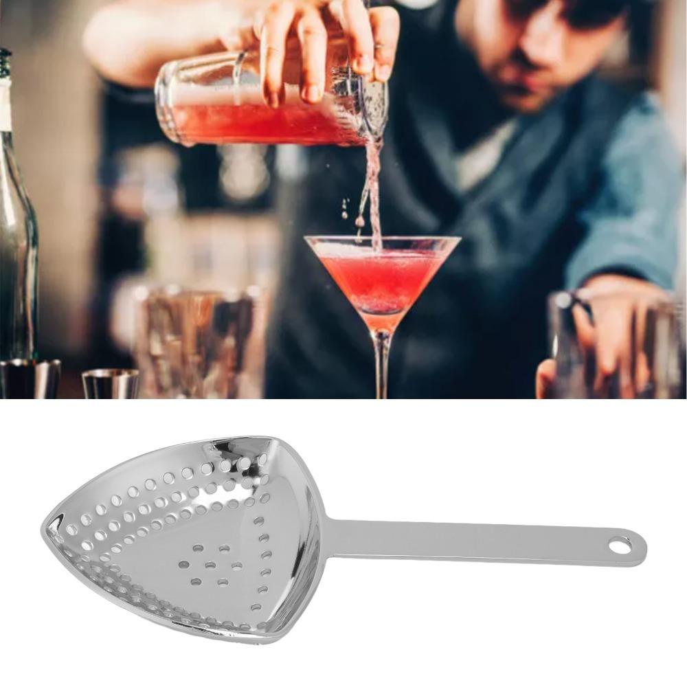 Anti Rust Ice Strainer 304 Stainless Steel Triangular Strainer Professional Cocktail Strainer Bar